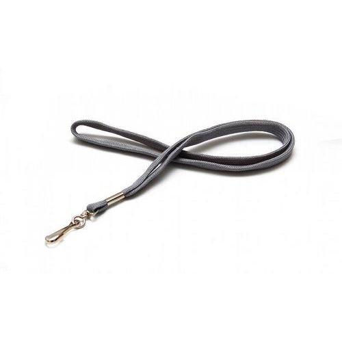 Cordon Tube 12 Mm Avec Mousqueton Métal - Gris