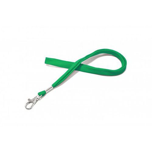 Cordon Tube 12 Mm Avec Crochet Métal - Vert