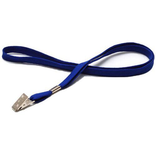 Cordon Tube 12 Mm Avec Pince Crocodile - Bleu Roi