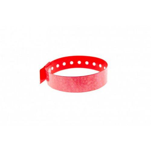 Bracelet Holographique Type L Avec Bulles - Rouge