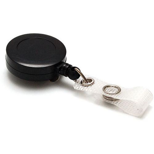 Enrouleur Attache Badge Plastique - Noir