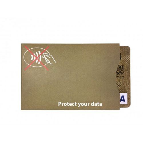 Protège-carte Souple Anti Rfid - Or - Anglais