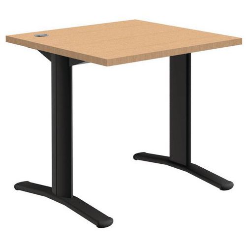 Bureau Pure Hêtre/gris Foncé - Longueur 80cm