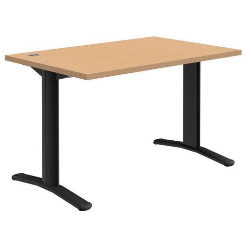 Bureau Droit Adjust-t - Chêne/gris Foncé - Longueur 120 Cm