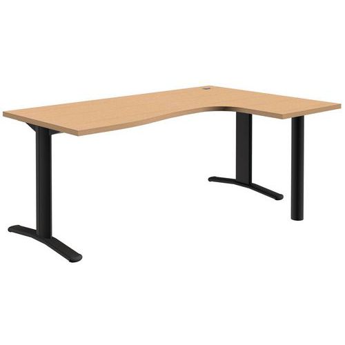 Bureau Compact Adjust-t - Retour Droit - Longueur 180 Cm
