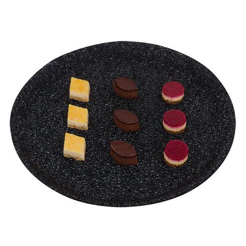 Plat crystal rond noir_Matfer Plat crystal rond noir_Matfer