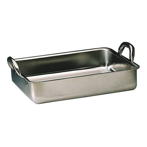 Plaque à Rôtir Acier Inoxydable - Longueur 400mm_713 540