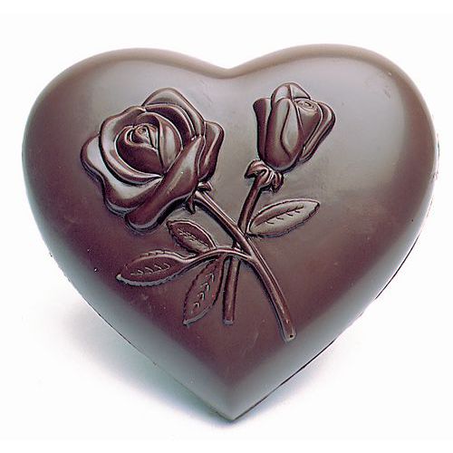 Plaque Coeurs Décoré Fleurs 4 Empreintes_380226