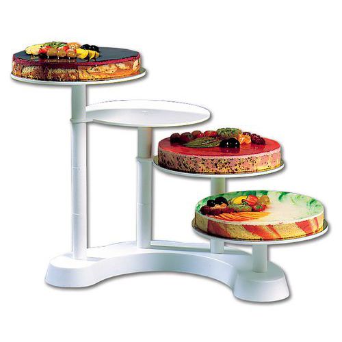 Présentoir 4 Ã‰tages Modulable Plastique Blanc_681505