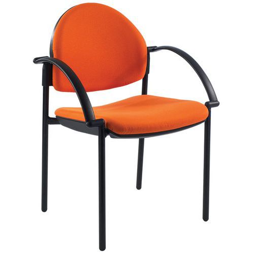 Lot de 2 - Fauteuil Louise Dossier Rond Ou Carré Orange_jz01115a