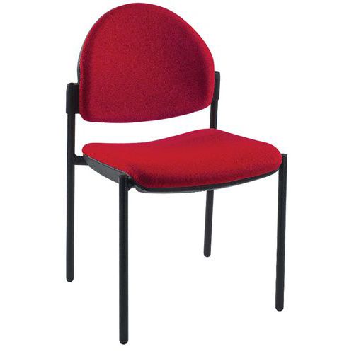 Lot de 2 - Chaise Louise Dossier Rond Ou Carré Rouge_jz01117n
