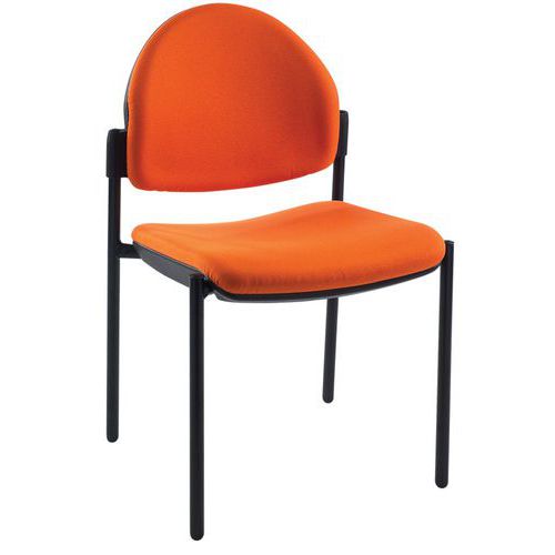 Lot de 2 - Chaise Louise Dossier Rond Ou Carré Orange_jz01117n
