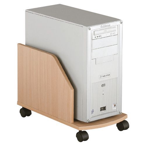 Support UC mobile Alpha Hêtre - Meuble support informatique - 28x50x35 cm - Livré monté