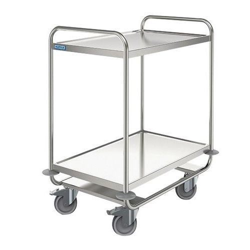 Chariot inox - 2 plateaux - Force 160 kg Chariot inox - 2 plateaux - Force 160 kg