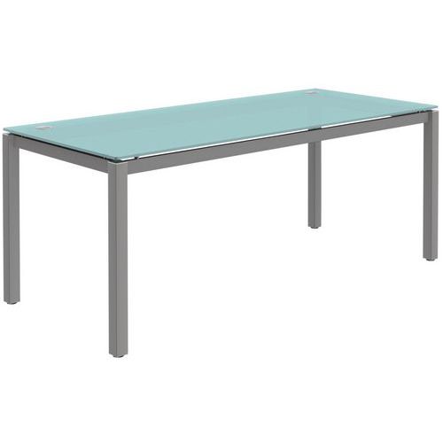 Bureau Droit Murano Verre/alu 180cm