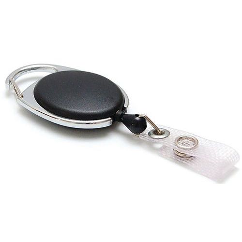 Enrouleur Oval Avec Attache Ceinture - Noir