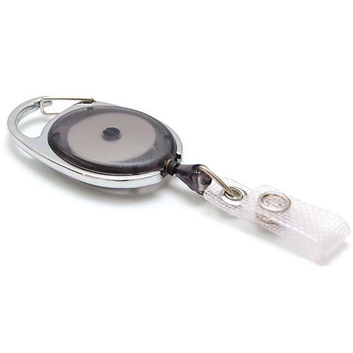 Enrouleur Oval Avec Attache Ceinture - Noir Translucide