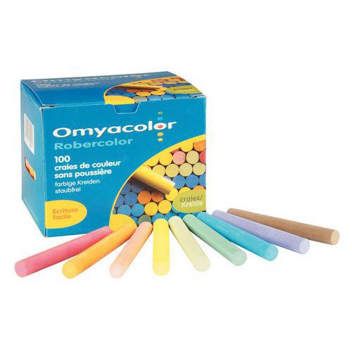 Vanerum - Craies de couleur assorties pour tableau - Lot de 100