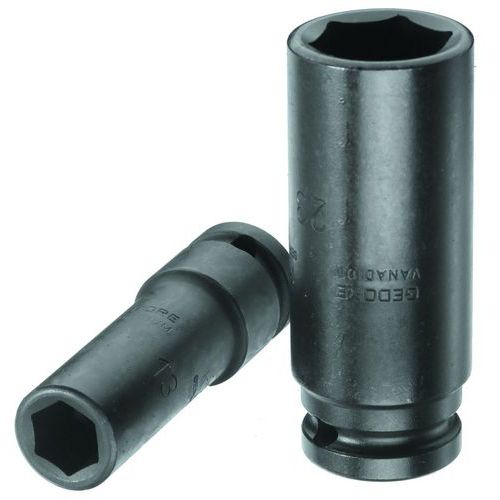 Gedore - Douille Impact Longue 1/2 6 Pans 24mm - 82mm Longueur - Usage Vissage