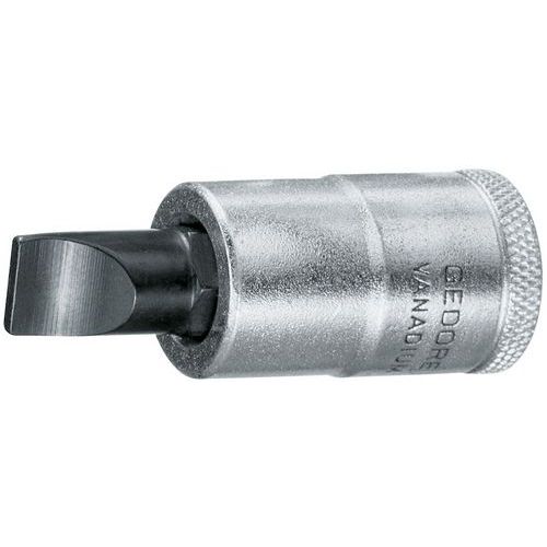 Gedore - Douille Tournevis 1/2 Fente 16x2,5 mm - 60mm Longueur - Usage Vissage - Étui