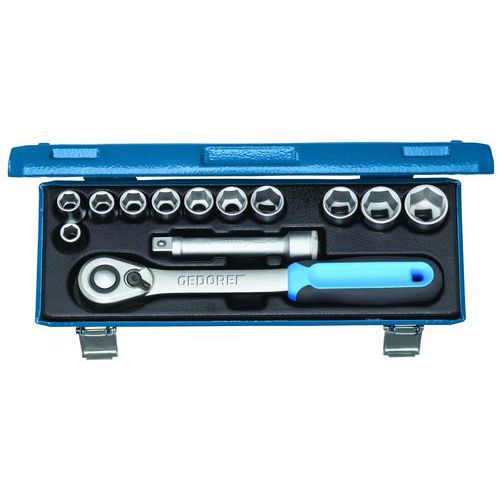 Jeu De Clés À Douille 1/2 13 Pcs Hexagonales 10-24 Mm