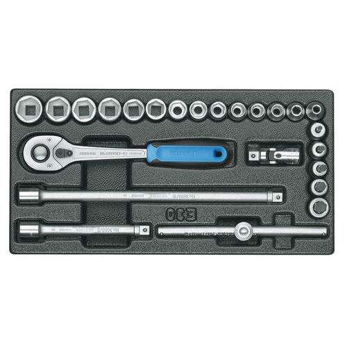 Assortiment De Clés À Douille 3/8 Dans Le Module 1/3 Es