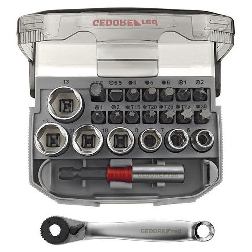 Jeu De Clés à Douille 1/4 Sw6-13mm Bits 23 Pcs