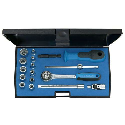 Jeu De Clés à Douille 1/4 17 Pièces Profil Ud 4-13 Mm