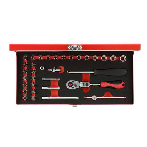 Jeu De Clés à Douille 1/4 4-13mm 33 Pcs