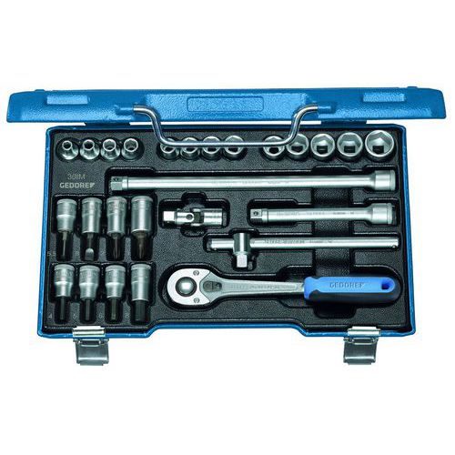 Jeu De Clés À Douille 3/8 26 Pcs Hexagonales In-is-ph