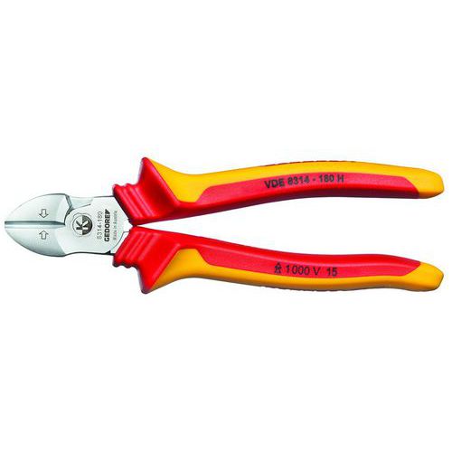 Pince Coupante Diagonale Vde-power Avec Isolation De La Gaine 180 Mm