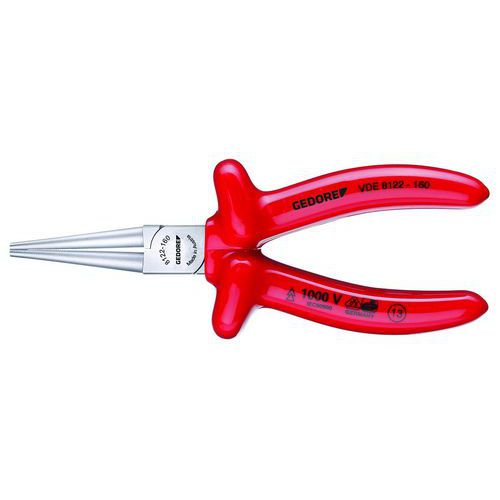 Pince à Becs Ronds Avec Isolation Trempée Vde