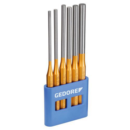 Ensemble De Perforateurs Forme Longue 6 Pièces Dans Un Support En Pvc