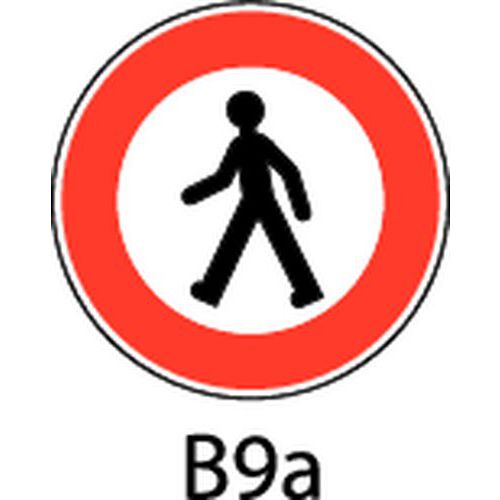 SVMS - Panneau Rond B9a Accès Interdit Piétons - Ø 650mm Acier Classe 2 DG - Signalisation Voirie CE
