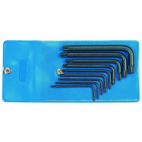 Gedore - Jeu de tournevis Torx 9 pièces TX T7-T40 - Avec poignée - Finition zinguée