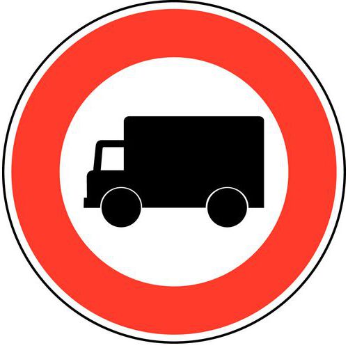SVMS - Panneau de Signalisation Rond B8 - Ø 450 mm Classe 1 Acier - Accès Interdit Marchandises
