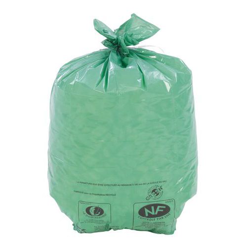 Sac-poubelle - PEbd recyclé NF Environnement - Déchet léger - 30 et 50 L