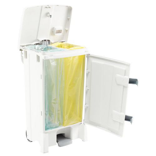 Poubelle Agroalimentaire A Ouverture Centrale Blanc