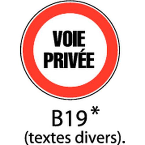 SVMS - Panneau de Signalisation Rond B19 Ø 450mm Classe 2 DG Acier CE Garantie 3 Ans