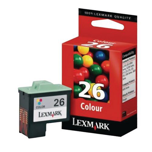 Lexmark - Cartouche d'encre 26 - Magenta Cyan Jaune - 3 couleurs - 275 pages