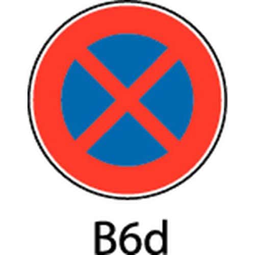 Kit Panneau de Prescription B6d et Panonceau M6h : Arrêt et Stationnement  Interdit sauf Ayant Droit