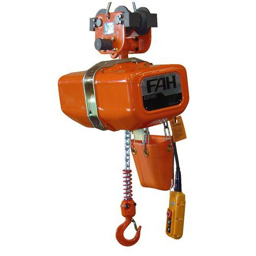 Palan électrique Éléphant EFAP avec chariot libre - 1 vitesse - Force 500 à 3000 kg Palan électrique Éléphant EFAP avec chariot libre - 1 vitesse - Force 500 à 3000 kg