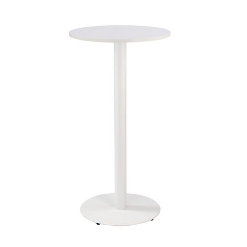 Guéridon Mange-debout Base Ronde - New Line - Blanc/blanc