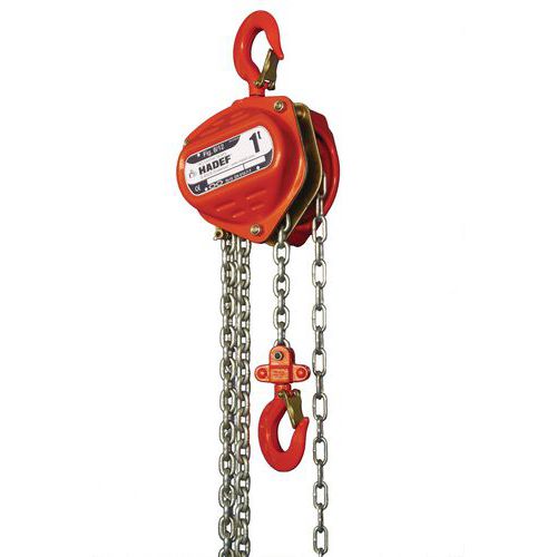 Hadef - Palan Manuel 1500 kg - Hauteur Levée 3m - Robuste et Fiable