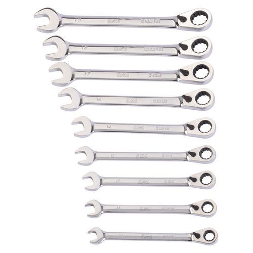 Jeu De 9 Clés Mixtes à Cliquet Multi Ã‰crous