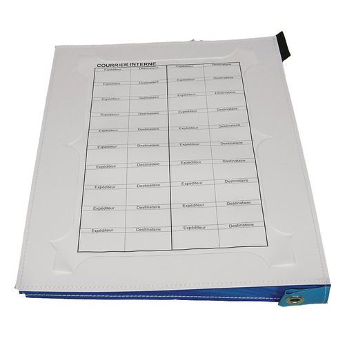 Pochette Dâ€™échange De Courrier Interne E8cm Blanc/bleu