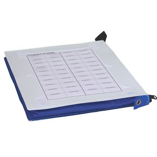 Pochette Dâ€™échange De Courrier Interne E3cm Blanc/bleu