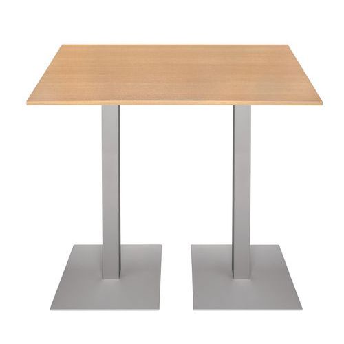 Guéridon Mange-debout Rectangle - New Line- Alu/hêtre