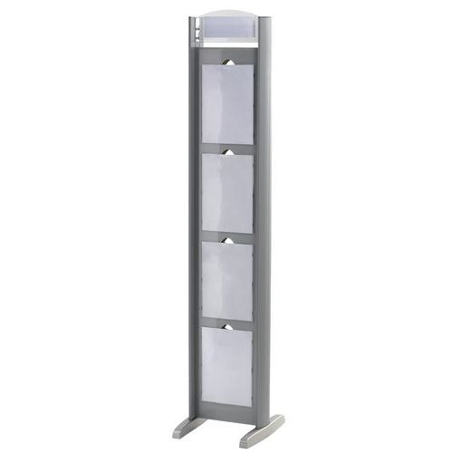 Présentoir Fixe Totem Double Face 8 Cases A4