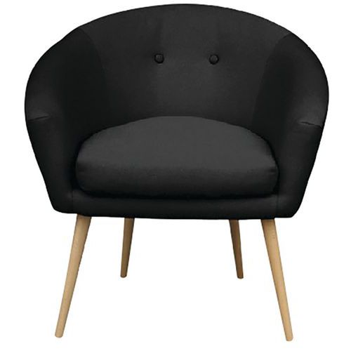 Fauteuil Armand 4 Pieds Coloris Noir